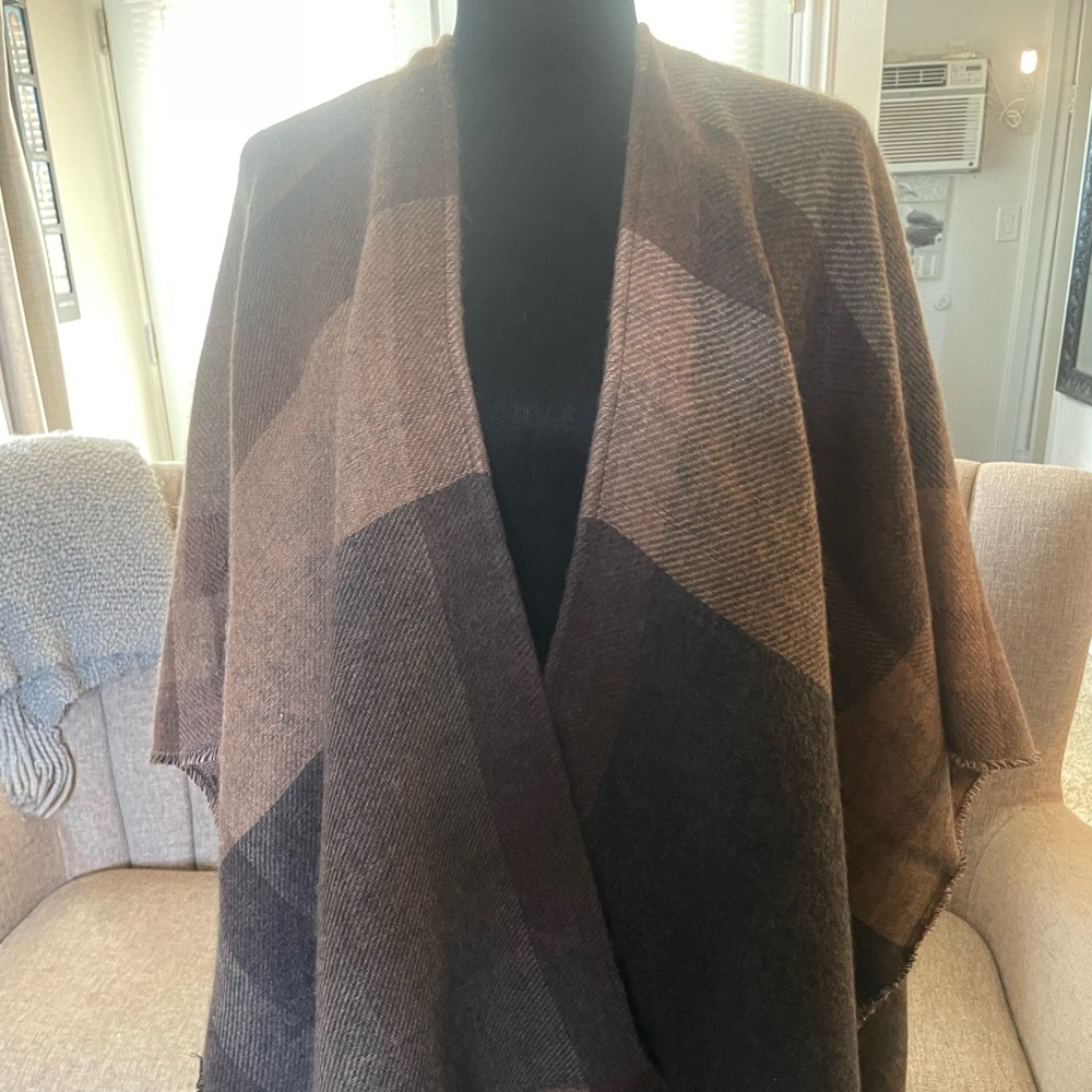 Nine West Brown Animal Print duster